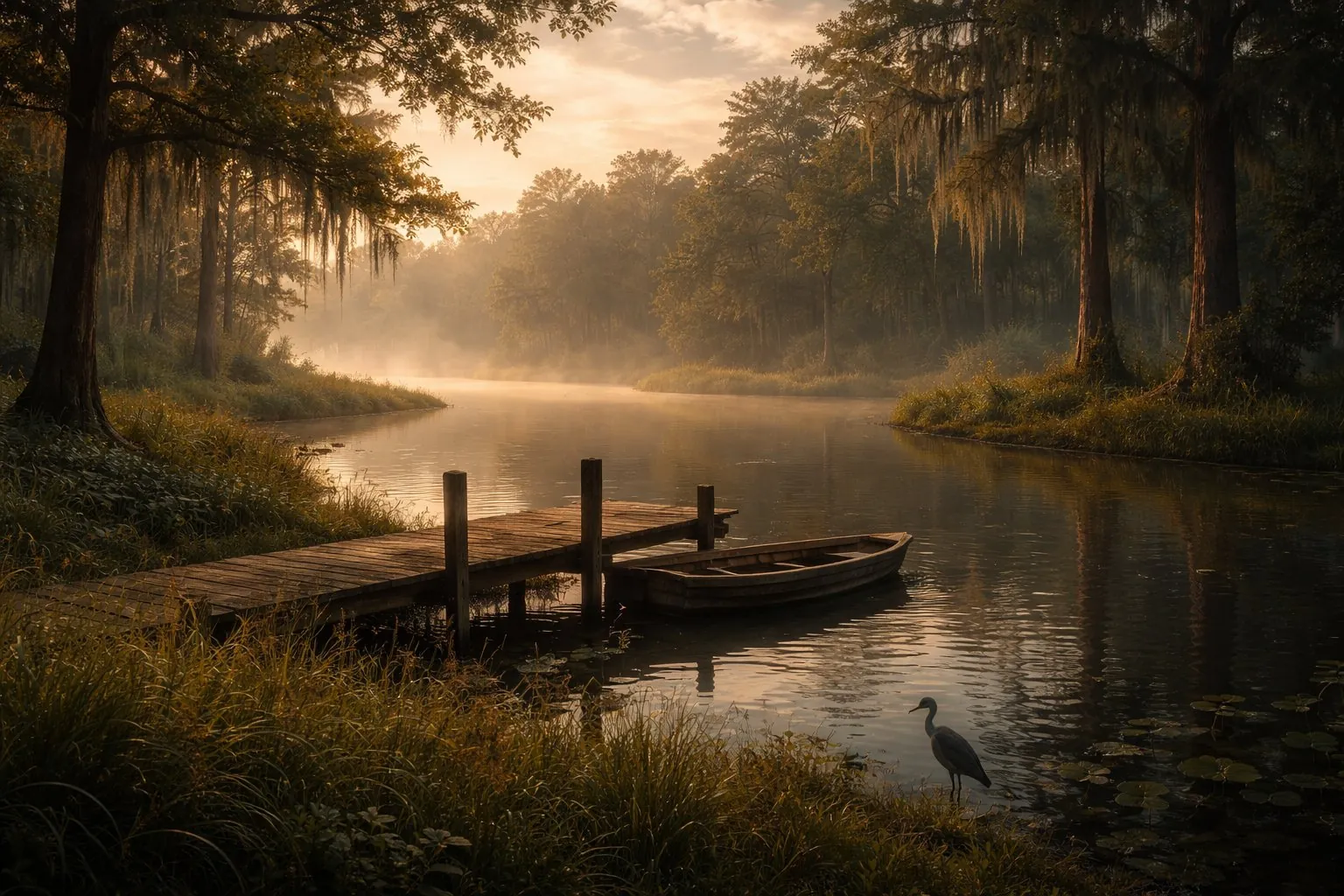 The river below the hatchery at first light